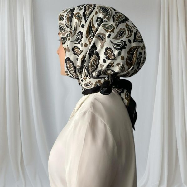 Paisley Desen Siyah Soft Eşarp