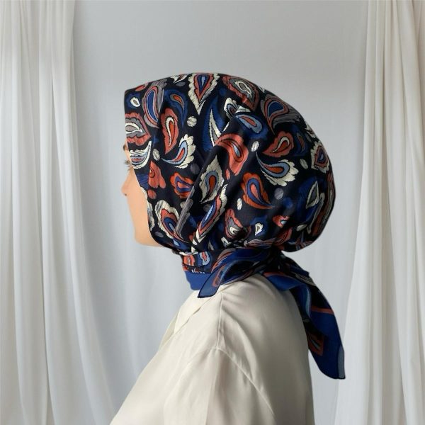 Paisley Desen Lacivert Soft Eşarp