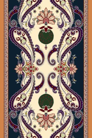 Paisley Desen Kahverengi Soft Şal