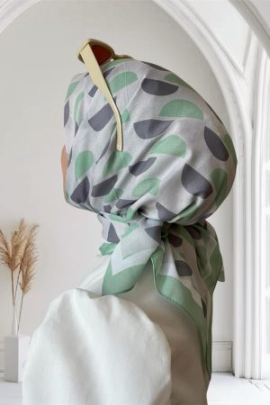 D Desenli Mint Yeşili Soft Eşarp