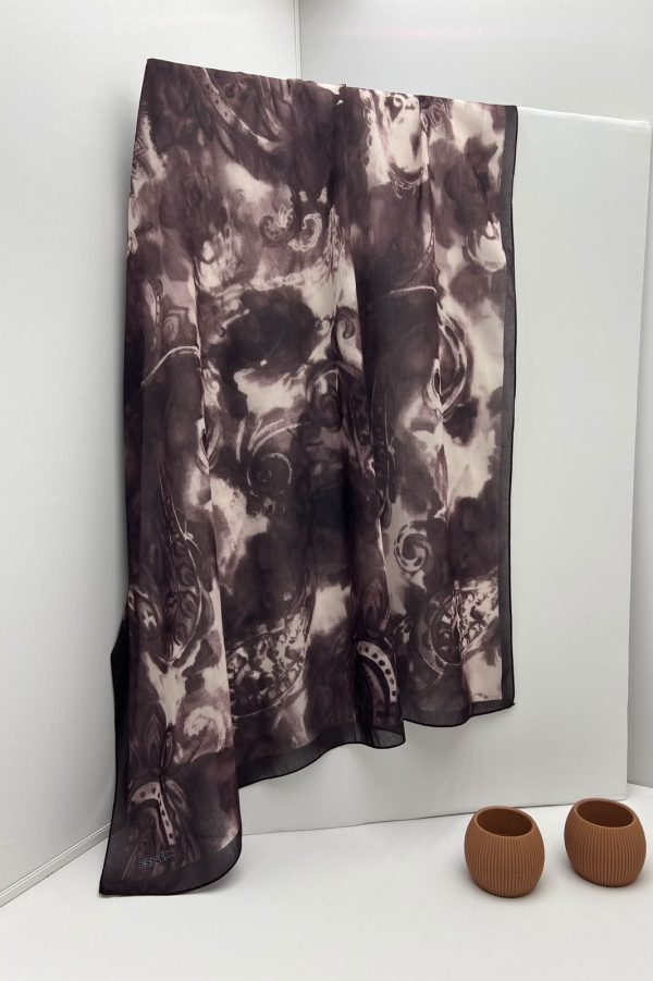Batik Desen Mürdüm Soft Eşarp