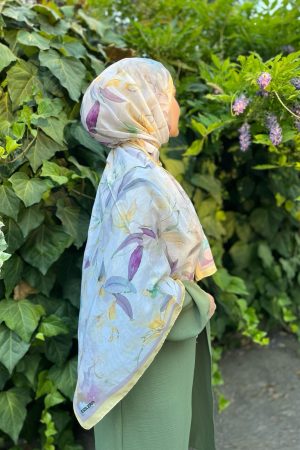 Yaprak Desen Lilyum Soft Şal